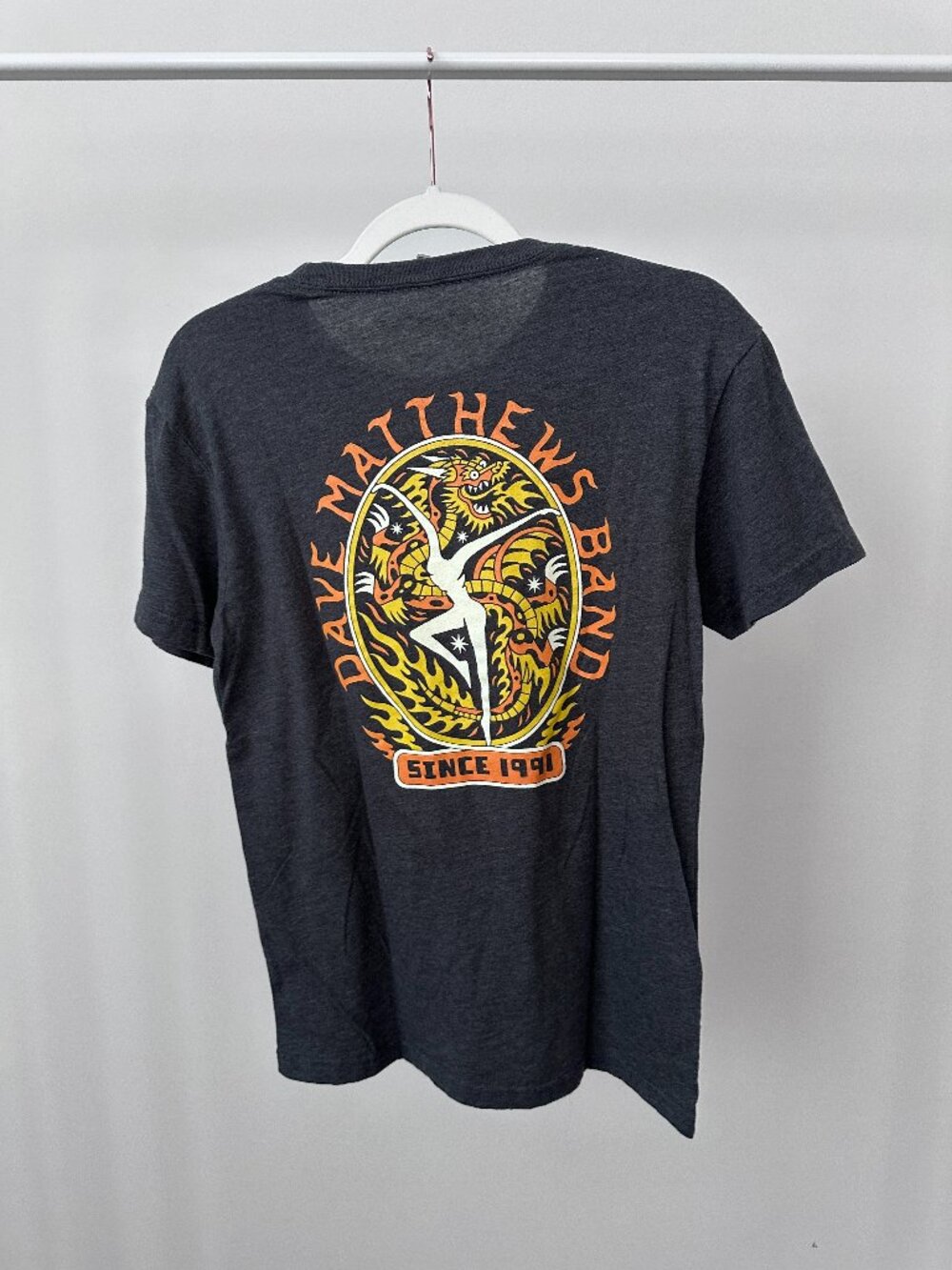 Unisex Dave Matthews Band Firedancer Dragon Shirt Dark Gray Small Lightly Worn